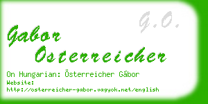 gabor osterreicher business card